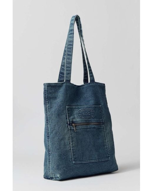 BDG Y2k Denim Tote Bag In Denim,at Urban Outfitters in Blue