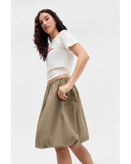 Urban Outfitters Natural Uo Lori Awkward Bubble Midi Skirt