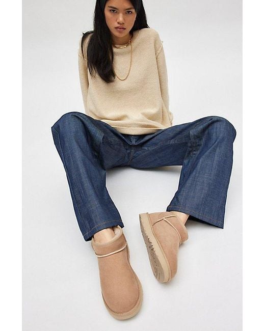 Ugg Blue Classic Ultra Mini Ankle Boots