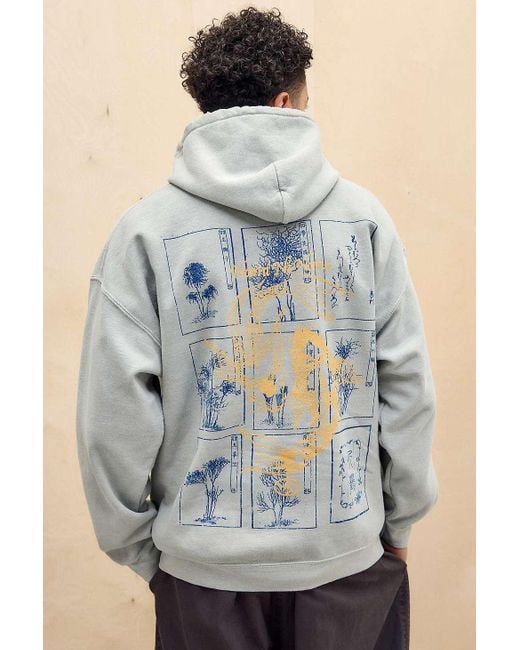 Urban Outfitters Blue Uo Koi Fish Hoodie for men