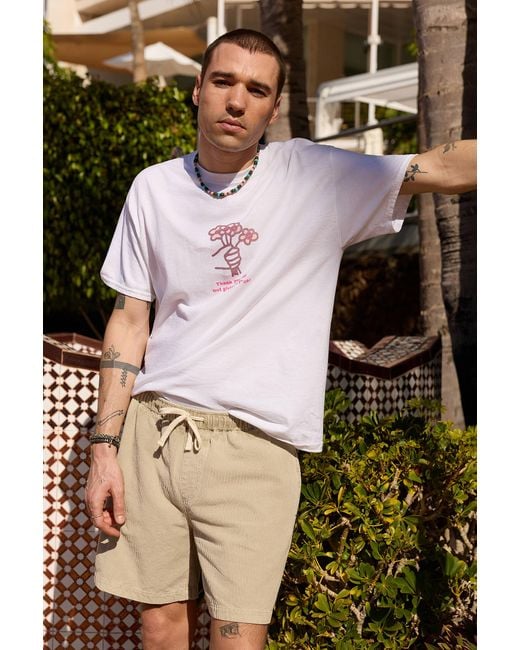BDG Natural Ecru Corduroy Shorts for men