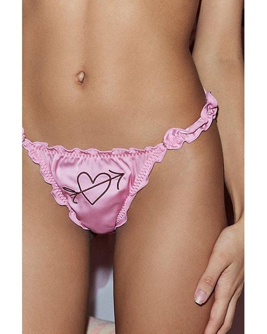 Out From Under Pink Wild Lovers X Candy Satin Thong