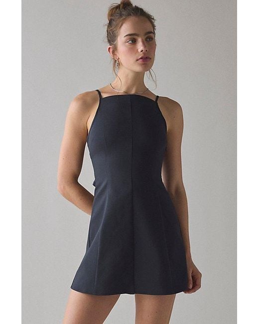 Kimchi Blue Black Becca Open Tie-Back Fit-And-Flare Mini Dress