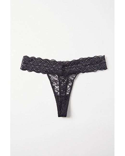 Out From Under Black Lace Low-Rise Thong