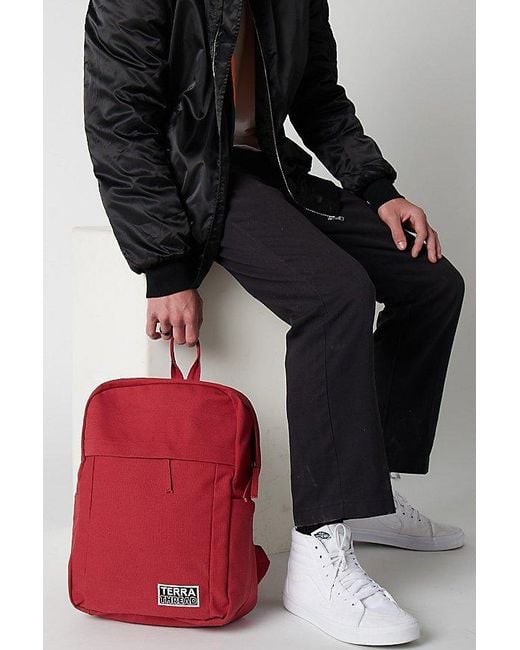 Terra Thread Red Organic Cotton Canvas Backpack