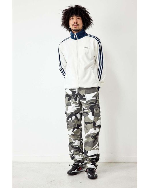 Urban Renewal White Salvaged Deadstock Camouflage Cargo Pants for men