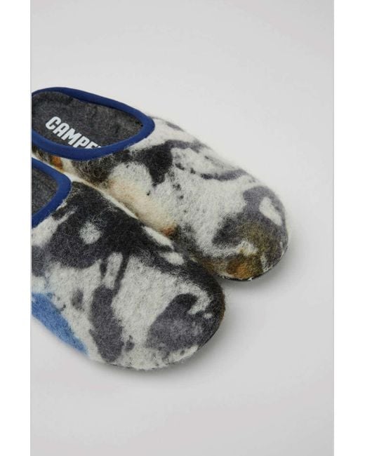 Camper Metallic Wabi Pattern Wool Slipper In Oyster,at Urban Outfitters for men