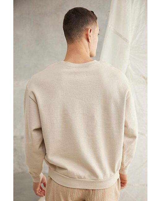 Standard Cloth White Everyday Crew Neck Sweatshirt for men
