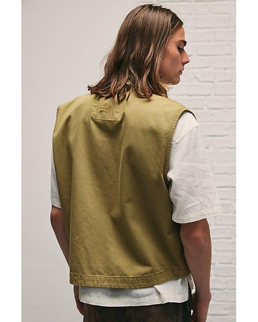 BDG Green Embroidered Vest Jacket for men