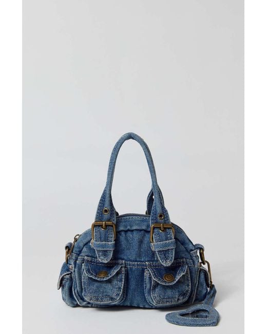 BDG Mini Denim Duffle Crossbody Bag In Denim,at Urban