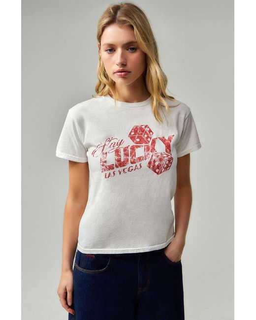 Urban Outfitters White Uo Lucky Baby T-shirt