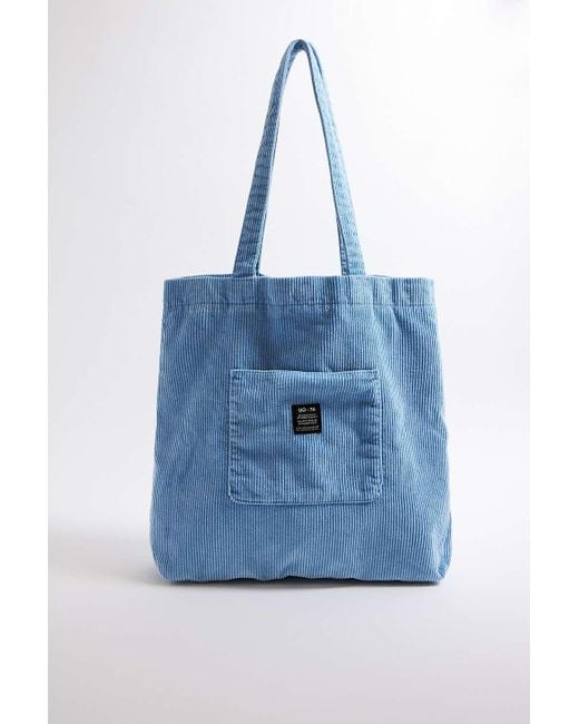 Urban Outfitters Blue Uo Corduroy Pocket Oversized Tote Bag