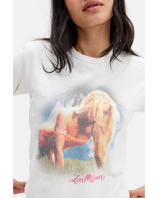 Urban Outfitters White Uo Zara Larsson Relaxed T-shirt