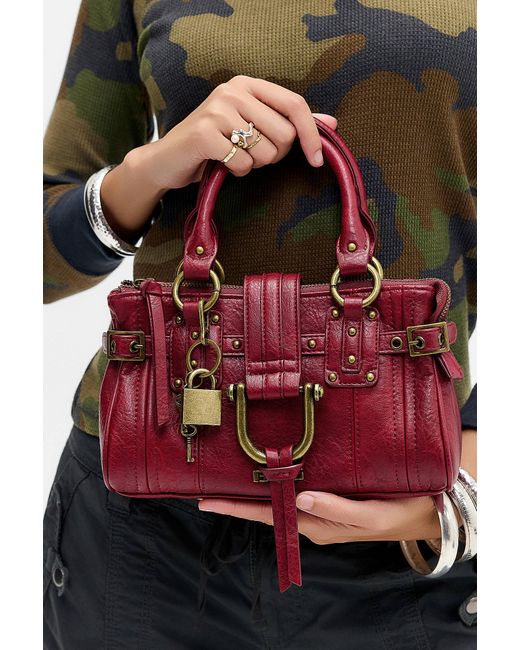 BDG Red Mini Karlie Lock Bag