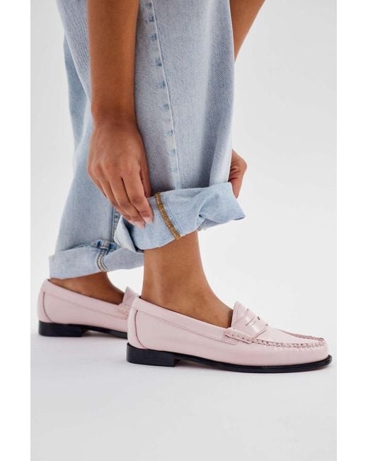 G.H.BASS White G. H.bass Weejuns Whitney Modern Loafer In Light Pink,at Urban Outfitters