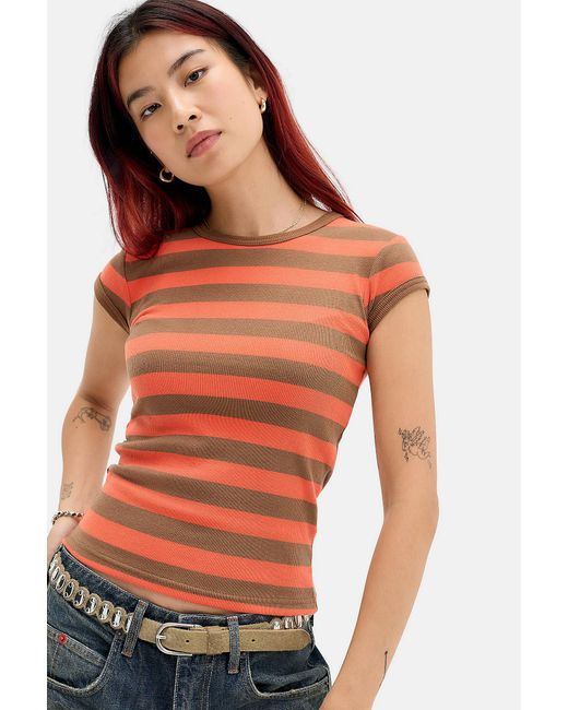 BDG Orange Off-duty Crew Neck Tee