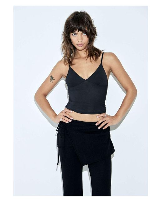 Out From Under Je T'aime Stretch Cami Top in Black