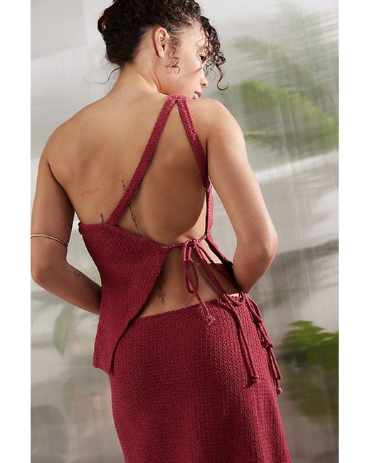 Out From Under Red Boardwalk One-Shoulder Top