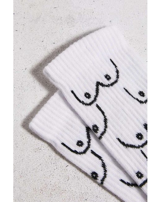 Out From Under White Boob Socks