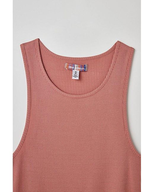 Urban Outfitters Pink Uo Classic Ribbed Tank Top for men