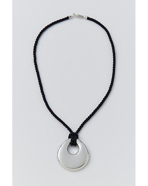 Urban Outfitters Black Marlow Metal Pendant Necklace