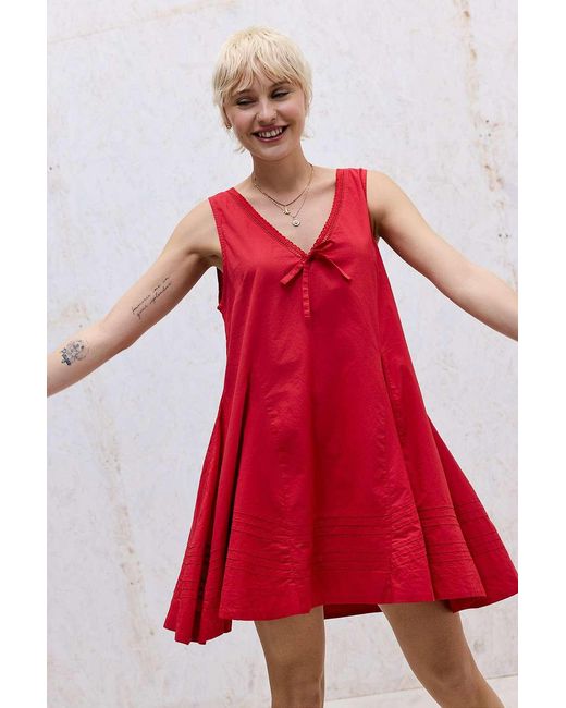 Damson Madder Red Raven Mini Dress