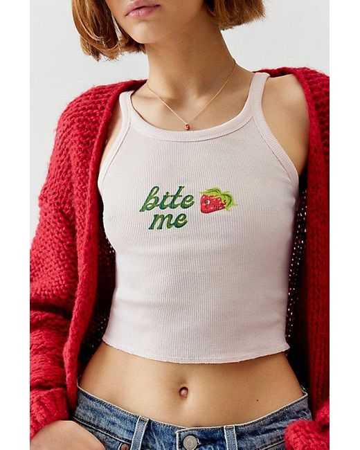 Urban Outfitters Red Uo Bite Me ‘90S Cami