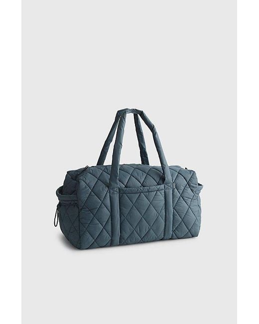 Vera Bradley Blue Quilted Nylon Large Duffel Bag