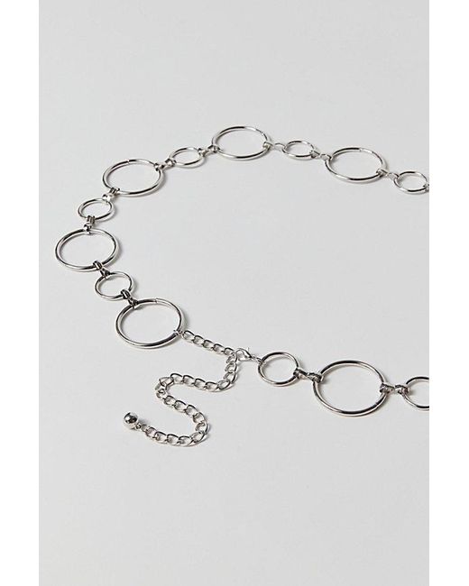 Urban Outfitters Black Wide Circle Chain Belt