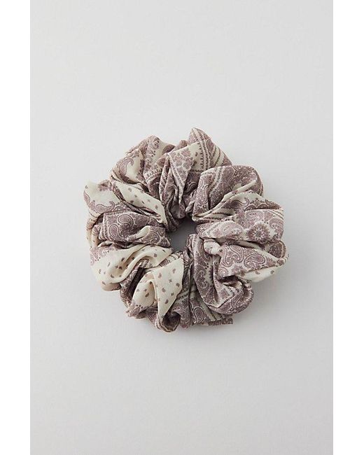 Urban Outfitters Gray Bandana Scrunchie