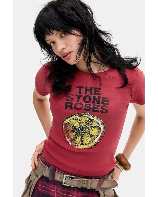 Urban Outfitters Red Uo Stone Roses Baby T-shirt