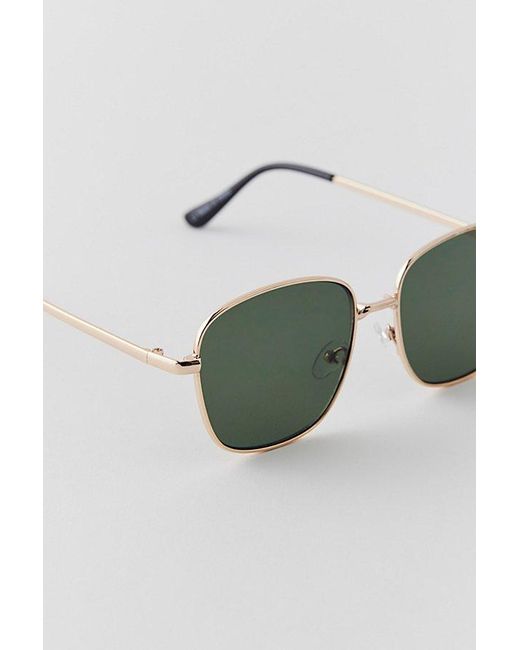 Urban Outfitters Black Uo Essential Metal Square Sunglasses