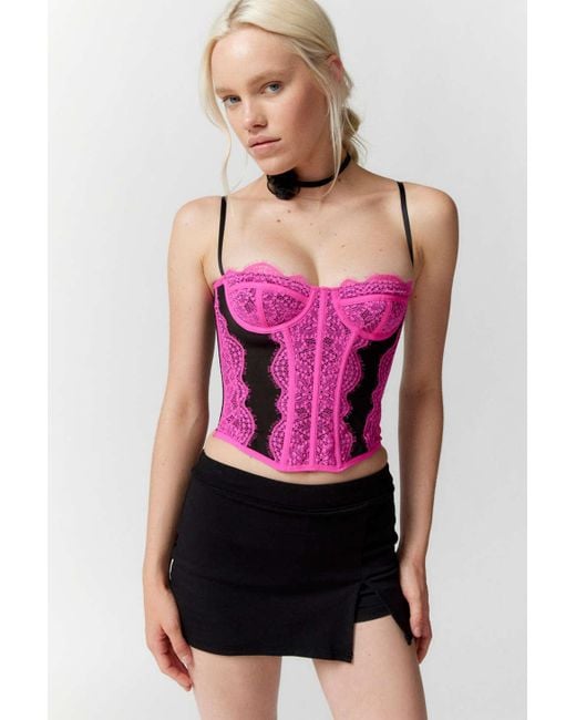 Out From Under Modern Love Corset in Pink | Lyst Canada