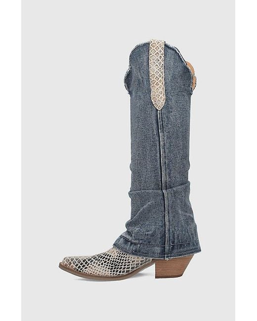 Dingo Blue Shabby Leather Boot
