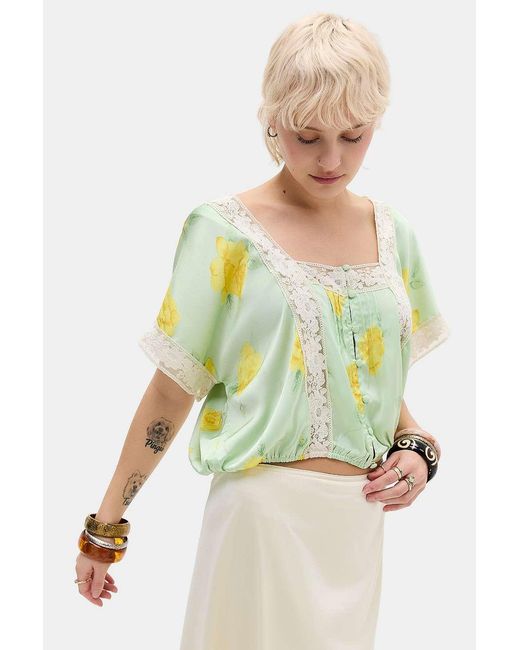Kimchi Blue Green Ada Blouse