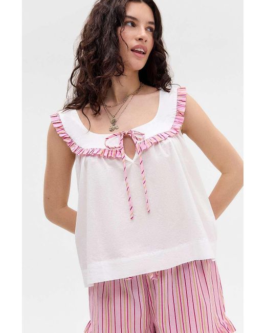 Damson Madder White Arden Shell Top