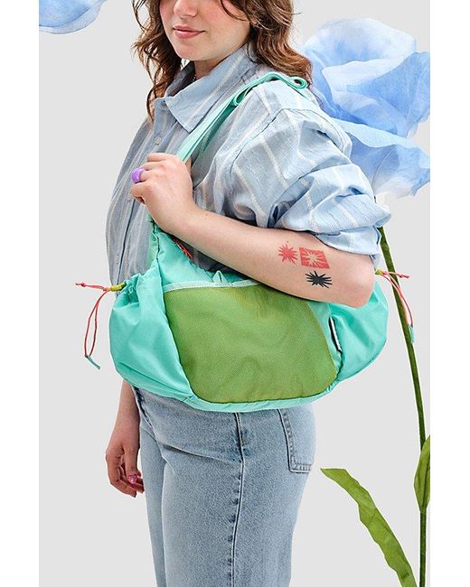 BABOON TO THE MOON Blue Crescent Crossbody Bag