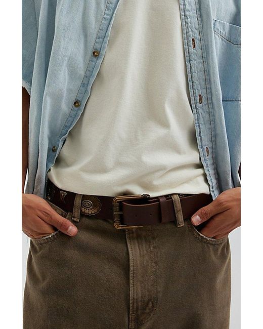 Urban Outfitters Gray Embellished Western Belt for men