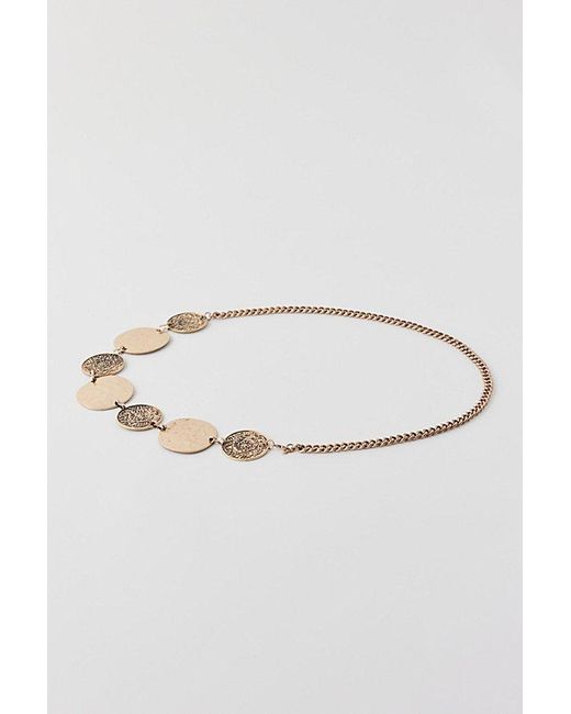 Urban Outfitters Metallic Stamped Chain Belt