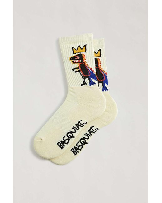 Urban Outfitters Basquiat Dino Crew Sock in White for Men Lyst