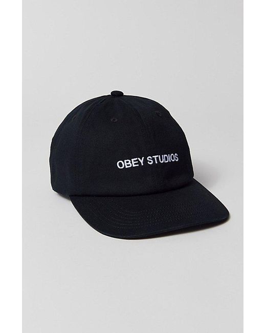 Obey Blue Studio Pigment Dye 6-Panel Hat for men