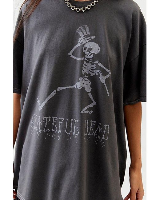 Urban Outfitters Black Grateful Dead Skeleton T-Shirt Dress