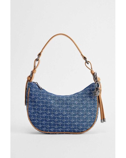 iets frans Blue Monogram Crescent Bag