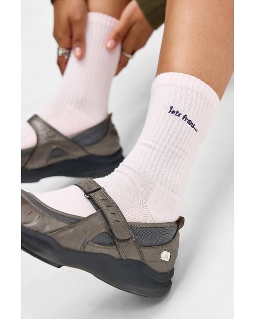 iets frans Gray Sports Socks At Urban Outfitters