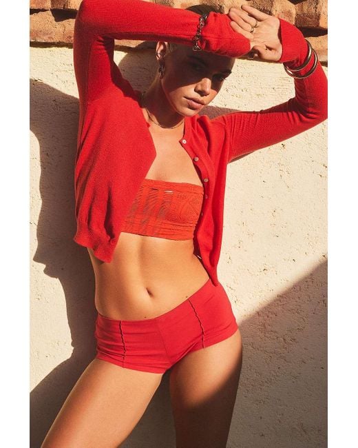 Silence + Noise Red Silence + Noise Sabrina Micro Shorts