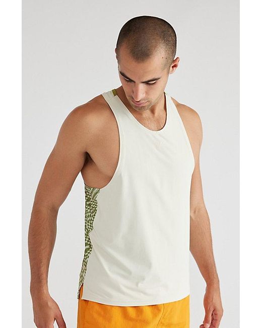 Without Walls White Blocked Tank Top for men