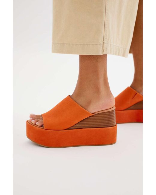 Matisse Orange Georgia Platform Sandal
