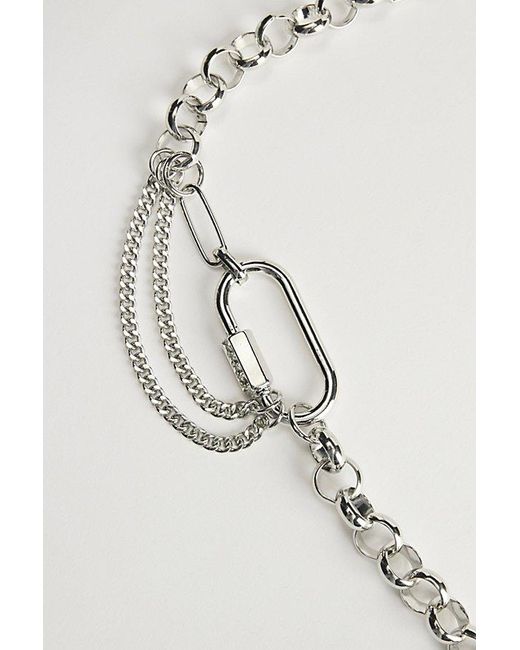 Urban Outfitters Blue Chunky Chain Carabiner Belt for men