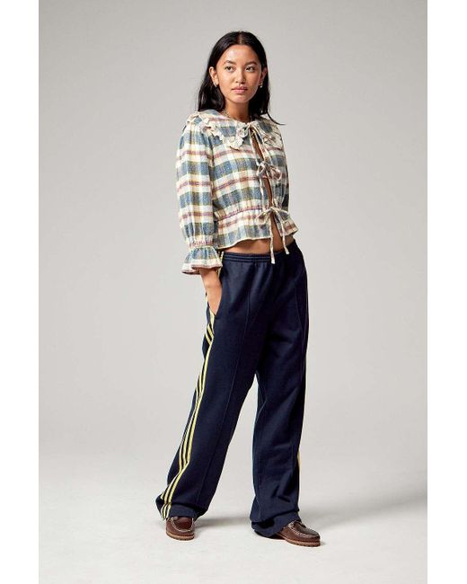 Urban Outfitters Blue Urban Renewal Made From Remnants Flannel Collared Blouse