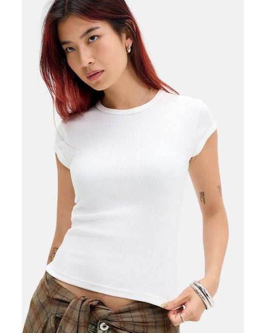 BDG White Off-duty Crew Neck T-shirt